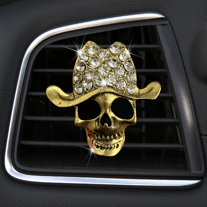 Accesorios al por mayor de automóviles Metal Halloween Skull Air Outlet Perfume Clip JDC-CA-ZNYK007