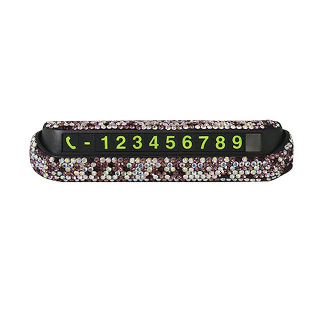Wholesale Car Diamond Crystal Temporary Parking Number Plate MOQ≥2 JDC-CA-Shchao008