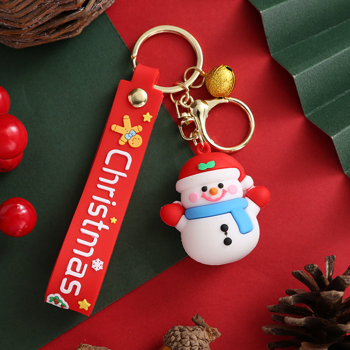 Wholesale Keychain Soft Rubber Christmas Tree Santa Claus Snowman MOQ≥2 JDC-KC-YingYi002