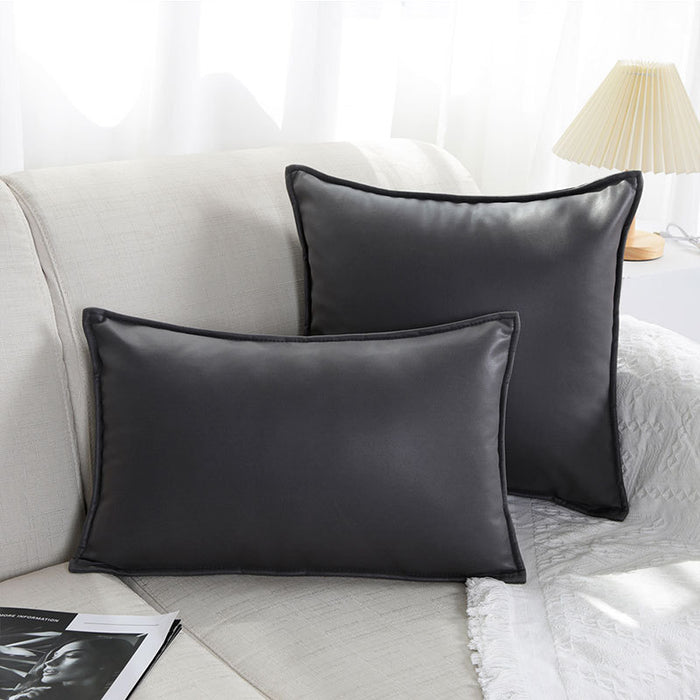 Wholesale Faux Leather Tech Fabric Throw Pillowcase JDC-PW-Mengq002