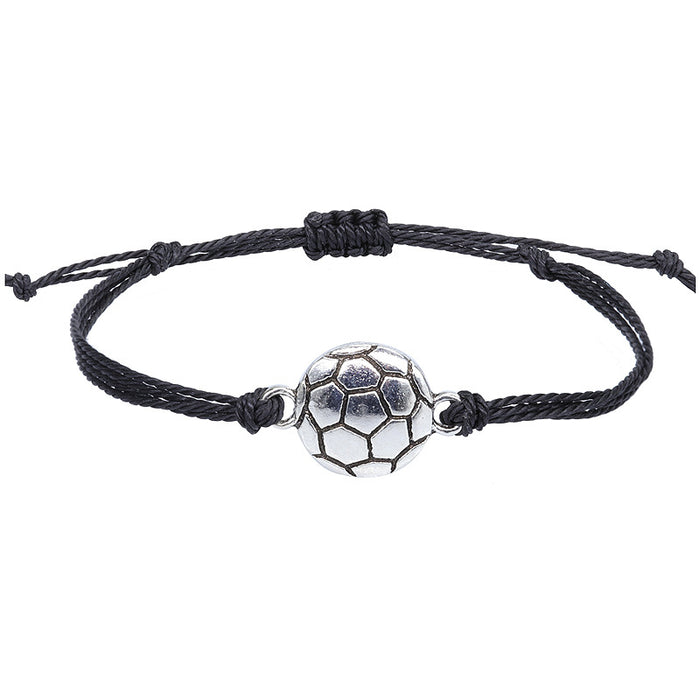 Wholesale Bracelet Alloy Wax Line Hand Knit Soccer MOQ≥2 JDC-BT-Yiye031