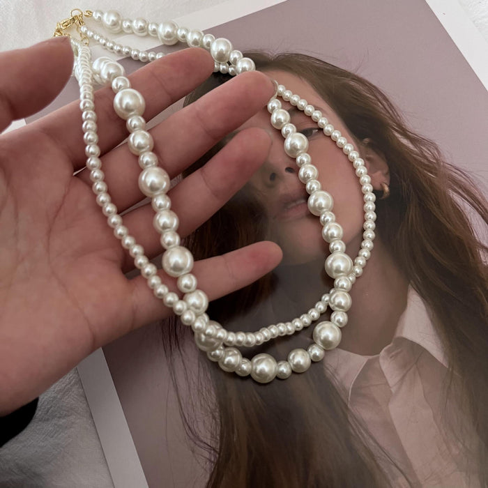 Wholesale Vintage Pearl Multilayer Beaded Necklace JDC-NE-YQ002