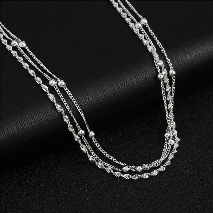 Tobilleros al por mayor Beads de cadena de múltiples capas MOQ≥2 JDC-AS-Congx001