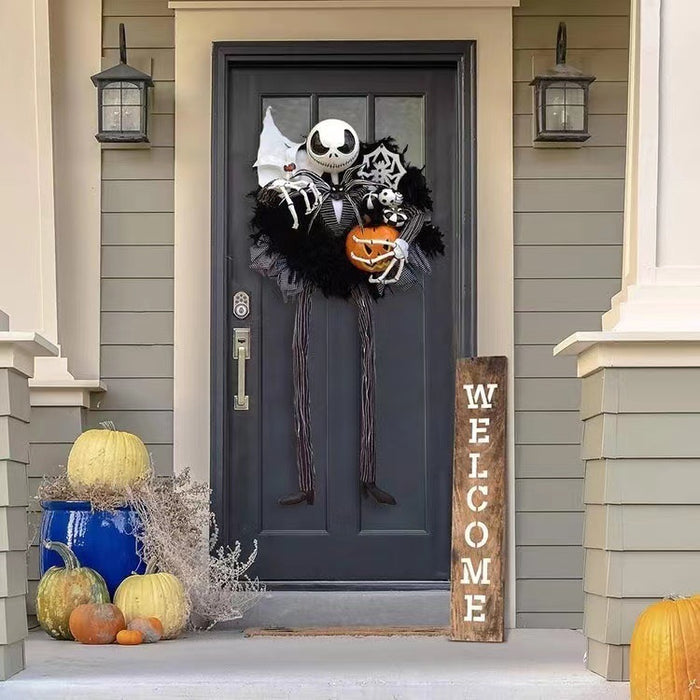 Decoración de horror de la puerta de Halloween de tela decorativa al por mayor anillo colgante MOQ≥2 JDC-DCN-HRC001