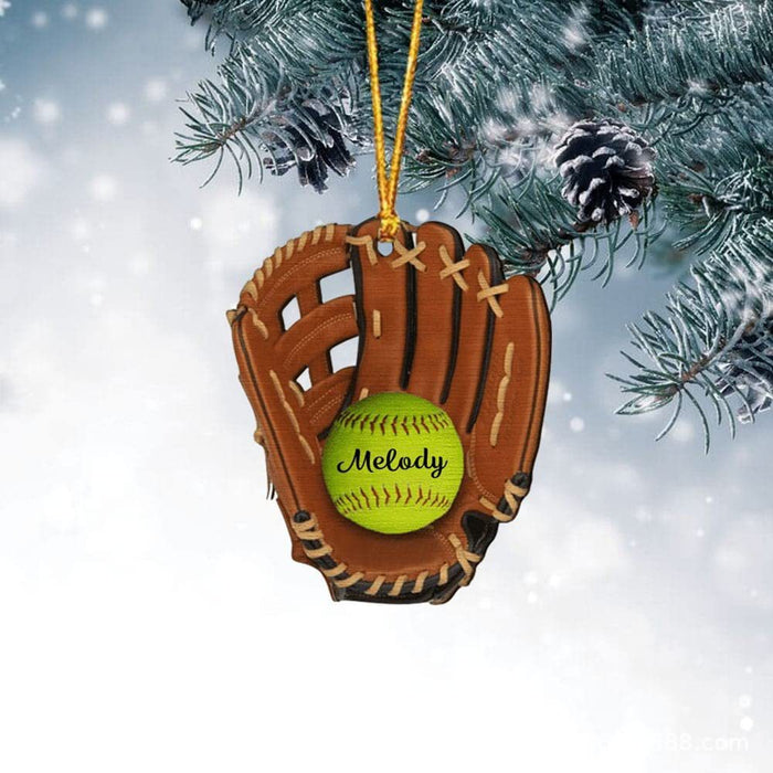 Wholesale Acrylic Softball Gloves Christmas Tree Decorations Car Decorations MOQ≥3 JDC-DCN-ZanA007