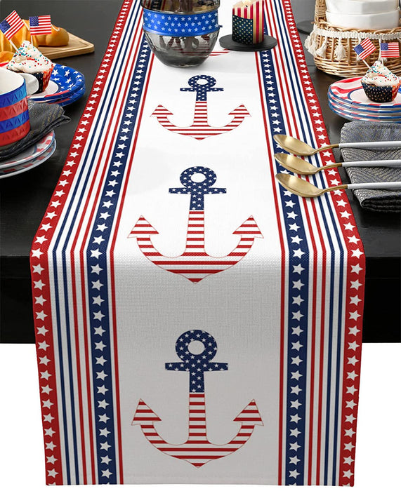 Wholesale 4th of July Independence Day Linen Tablecloth MOQ≥2 JDC-TC-OuH006