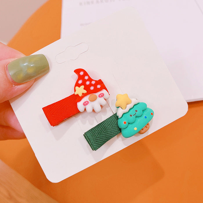 Wholesale Hair Clips Mixed Material Christmas Collection Resin JDC-HC-HaN010