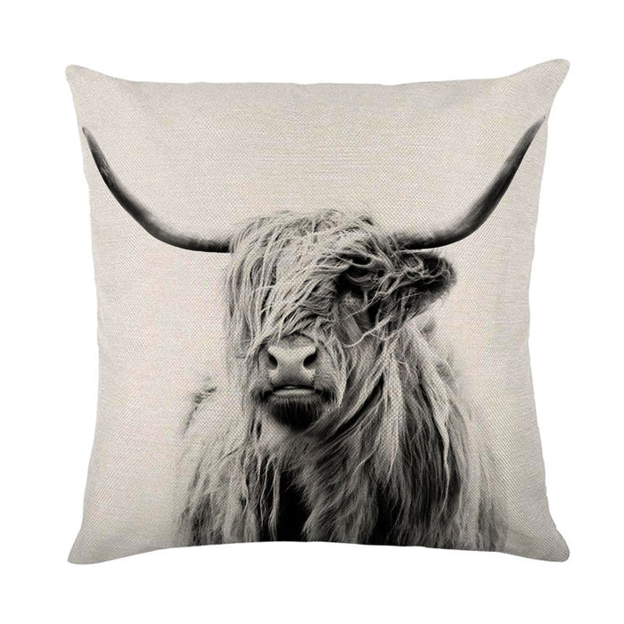 Wholesale Cute French Bull Animal Series Linen Pillowcase JDC-PW-Beilan002
