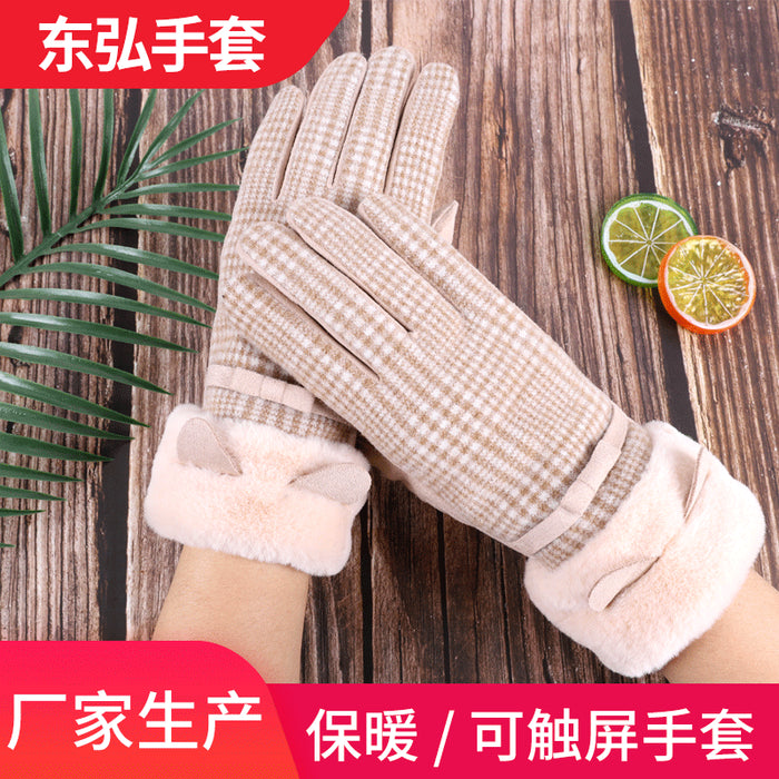 Wholesale Gloves Suede Plus Velvet Warm Outdoor Riding JDC-GS-DonH004