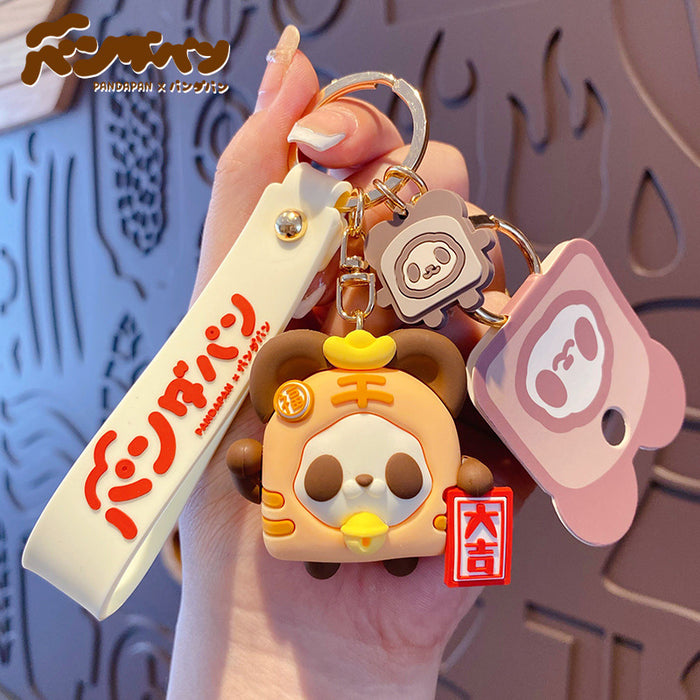 Wholesale Keychains PVC Metal Panda Toast Cute (M) MOQ≥2 JDC-KC-BaiM045