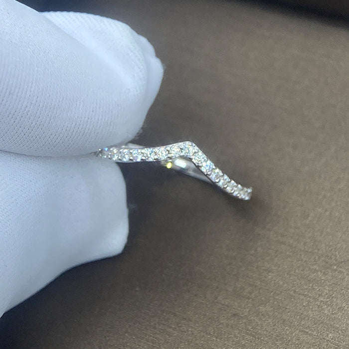 Jewelry WholesaleWholesale V-shaped heart diamond ring JDC-RS-Liuliu003 Rings 六六 %variant_option1% %variant_option2% %variant_option3%  Factory Price JoyasDeChina Joyas De China