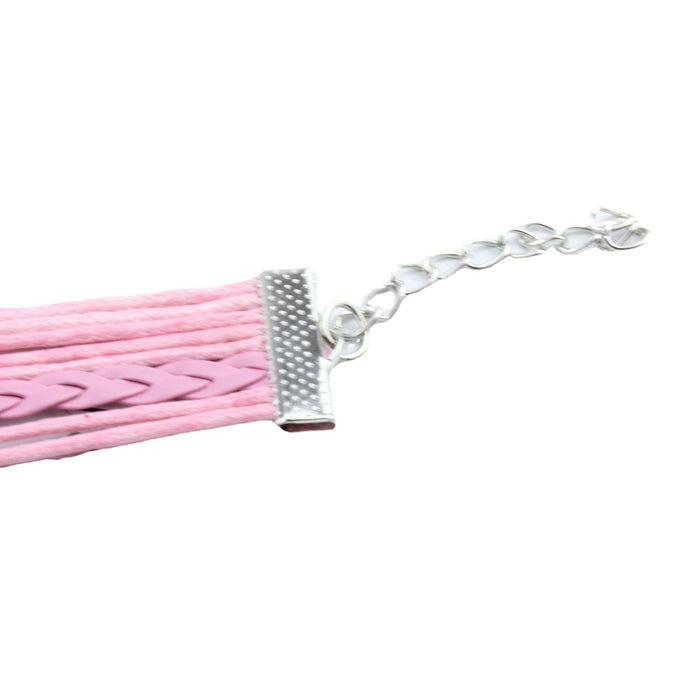 Wholesale Bracelet Alloy Love Pearl Multicolor Leather Strap MOQ≥2 JDC-BT-FengR003