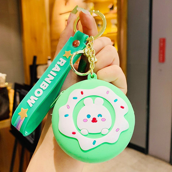 Wholesale Keychains For Backpacks silicone fruit series coin purse pendant JDC-KC-ManM027