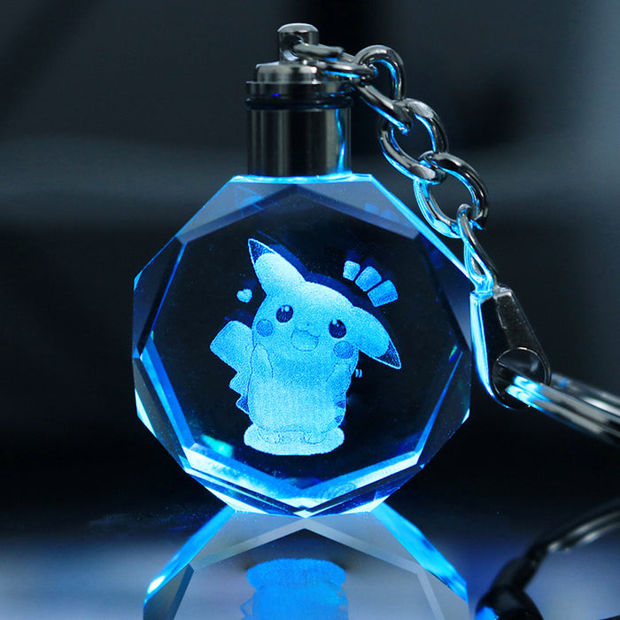 Wholesale Keychains Crystal LED Anime Peripherals Colorful Glow MOQ≥2 (X) JDC-KC-LuoQ002