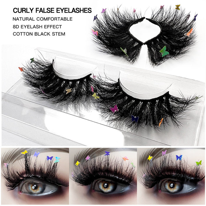 Wholesale Mink Hair Nail Art False Eyelashes Combination Set JDC-EY-JST012