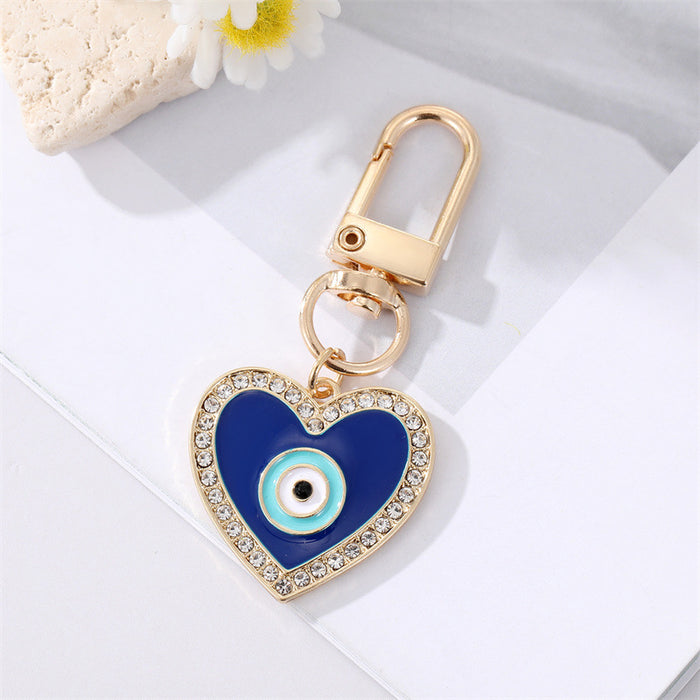 Wholesale Keychains Alloy Heart Demon Eye Oil Drop MOQ≥6 JDC-KC-JueJ010