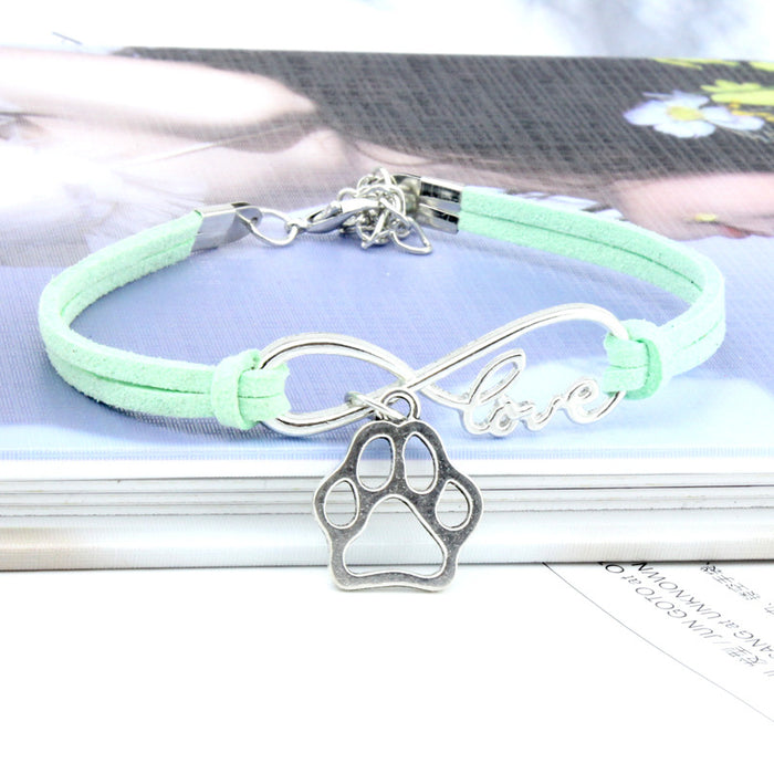 Wholesale Bracelet Alloy Retro 8 Character Love Dog Claw Bracelet MOQ≥2 JDC-BT-FengR005