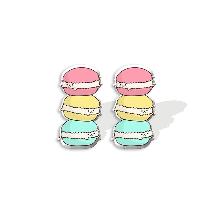 Wholesale Earrings Acrylic Cute Lollipop Donut Food MOQ≥2 JDC-ES-XiangL034