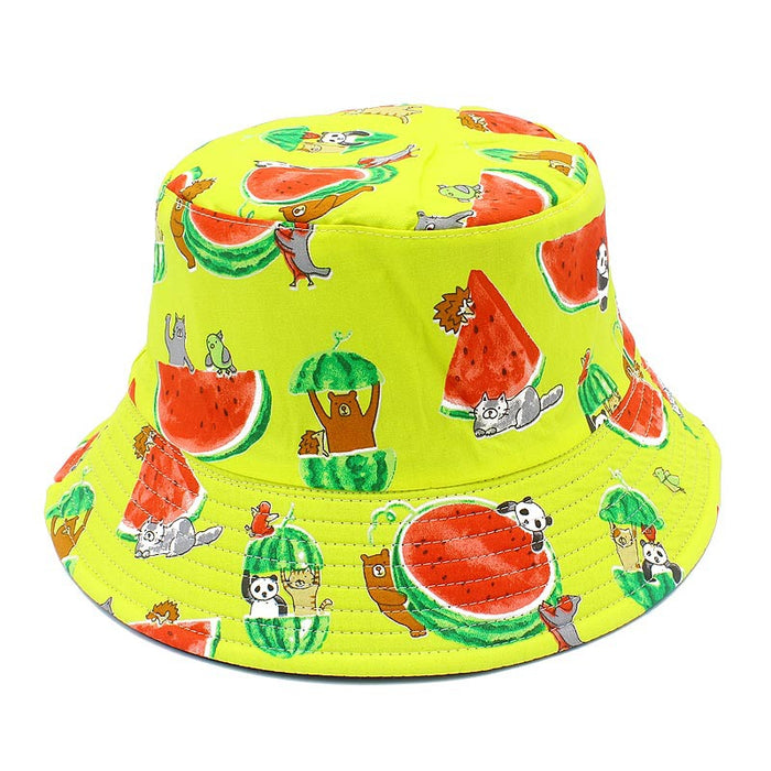 Sombrero mayorista de algodón de algodón patrón de protector solar sombrero de cubo moq≥2 jdc-fh-rheng007