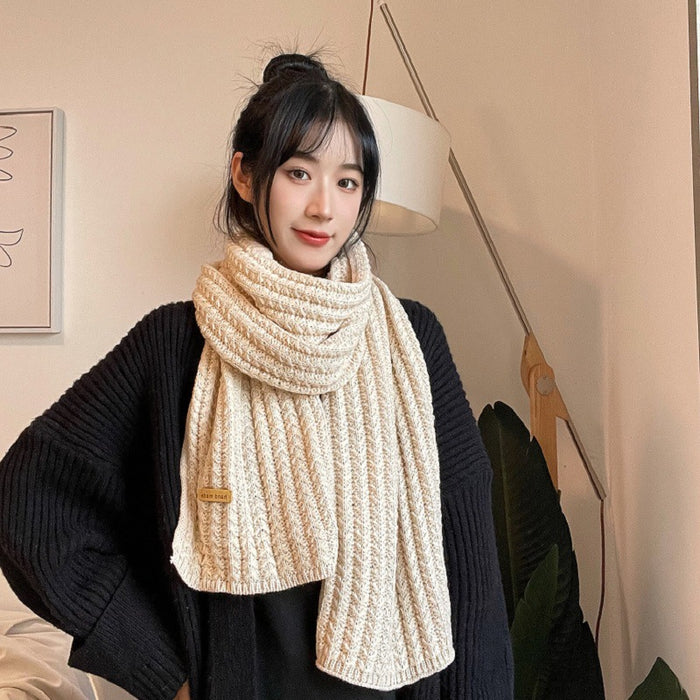 Bufanda al por mayor lana gruesa color sólido bufanda cálida moq≥2 jdc-sf-xinrong003