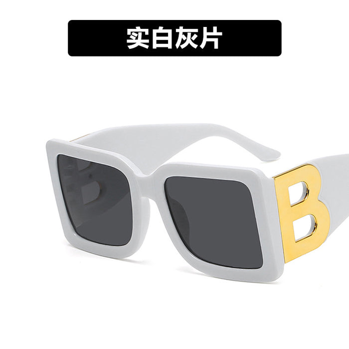 Wholesale sunglasses resin B letter catwalk big square （F）JDC-SG-BKL006