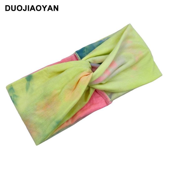 Color al por mayor Tie Dye Cruz ancho de tela de borde de borde MOQ≥3 JDC-HD-JIAOY010