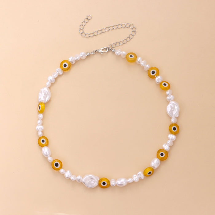 Jewelry WholesaleWholesale smiling face expression pearl necklace Bohemian Necklace JDC-NE-YinH003 Necklaces 颖皓 %variant_option1% %variant_option2% %variant_option3%  Factory Price JoyasDeChina Joyas De China