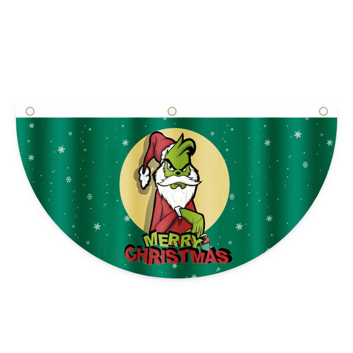 Wholesale Decorative Christmas Fan Flag Outdoor Hanging Flag Cartoon Printing MOQ≥2 JDC-DCN-HB002