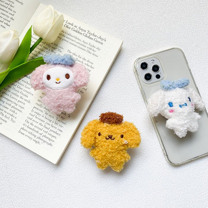Wholesale Cute Plush Puppy Sticky Cell Phone Airbag Holder JDC-PS-Xinx032