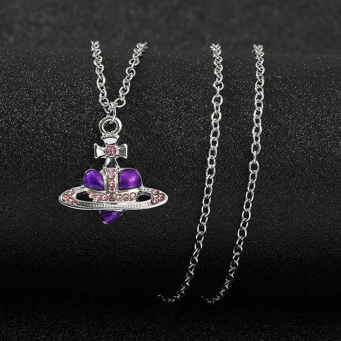 Wholesale Necklace Alloy Love Rhinestone Clavicle Chain MOQ≥2 JDC-NE-ZhuoX001