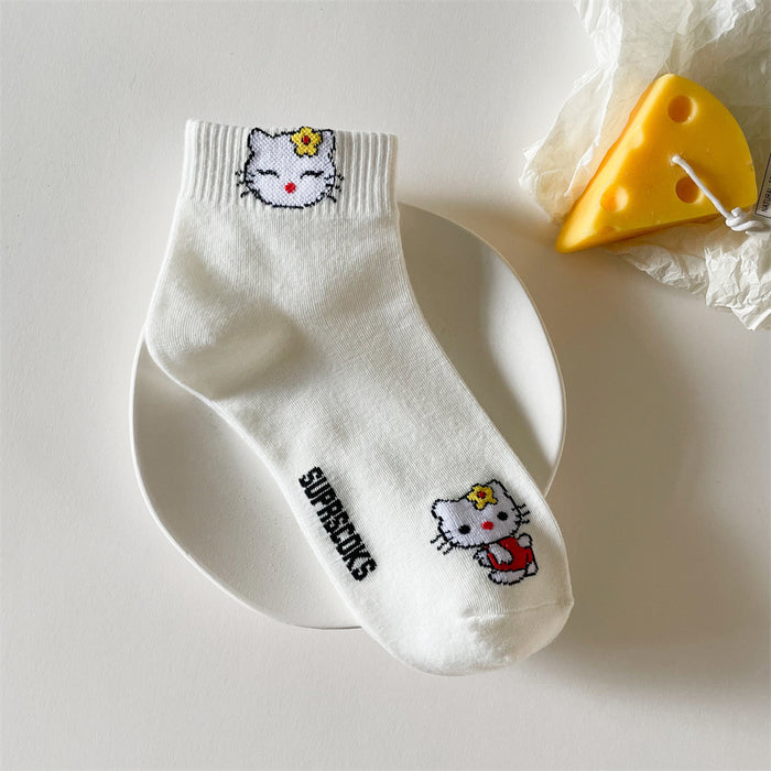 Wholesale summer thin socks women's socks cartoon cute JDC-SK-YMS004