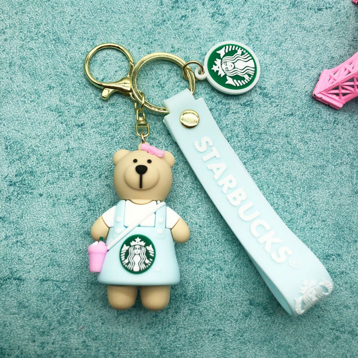 Wholesale Keychains PVC Hardware Cute Cartoon Bear (M) MOQ≥2 JDC-KC-LiangQ001