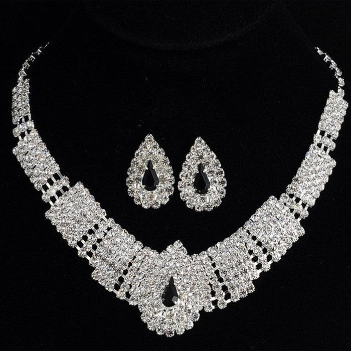 Pendientes al por mayor Pendientes de collar de caída de mariposa colocados de flores de cristal geométrico de diamante Moq≥2 JDC-ES-Haob021