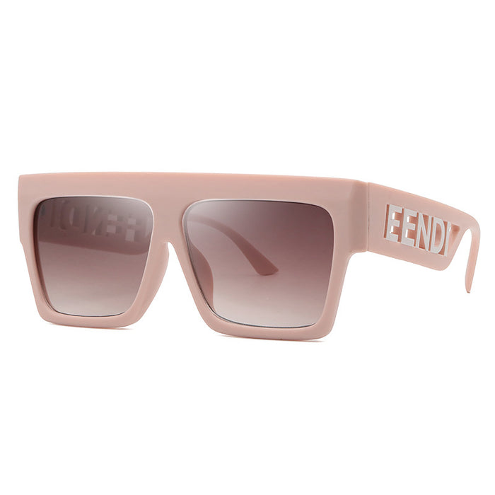 Wholesale large frame square sunglasses women's retro sun protection JDC-SG-YinB008