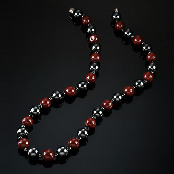 Wholesale Black Magnet Personality Cold Style Handmade Beaded Necklace JDC-NE-L003
