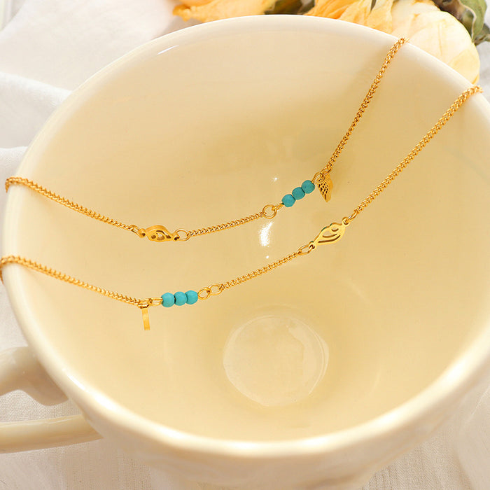 Wholesale Frigid Wind Road Turquoise Wing Anklet JDC-AS-MiL003