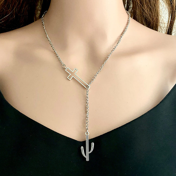 Wholesale alloy retro exaggerated high-end personality necklace MOQ≥2 JDC-NE-heyi002