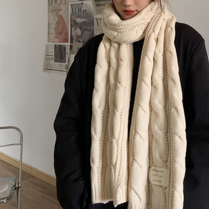 Wholesale Scarf Imitation Cashmere Winter Warm Solid Knitting JDC-SF-Zhongyi009