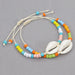 Jewelry WholesaleWholesale acrylic shell colored rice beads hand-woven bohemian anklets JDC-AS-Yiye001 Anklets 益烨 %variant_option1% %variant_option2% %variant_option3%  Factory Price JoyasDeChina Joyas De China