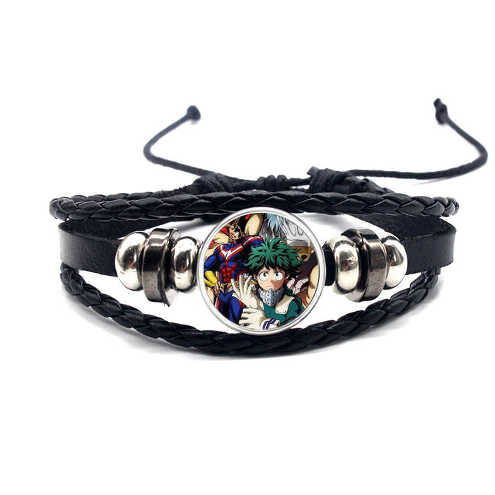 Wholesale Accessories Leather Bracelet Braided Adjustable MOQ≥2 (M) JDC-BT-YanY015