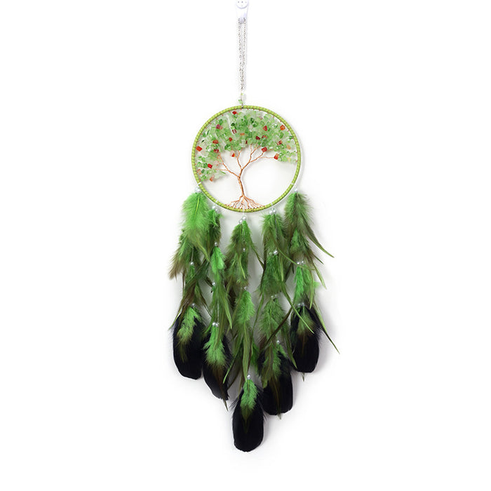 Wholesale Dreamcatcher Feather Hoop Plastic Evergreen Tree MOQ≥2 JDC-DC-MGu059
