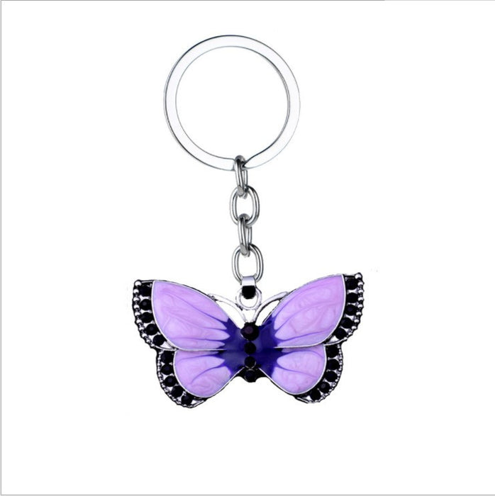Wholesale Keychains Alloy Drip Butterfly Retro MOQ≥2 JDC-KC-MiaoC001