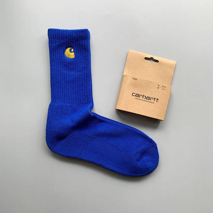 Wholesale Socks Cotton Gold Label Embroidered Plus Size Stockings MOQ≥3 (F) JDC-SK-HaiTao001