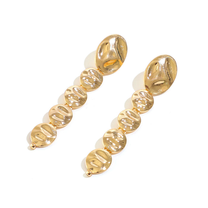 Wholesale Exaggerated Light Luxury Chain Stud Earrings Irregular Pattern JDC-ES-Pak005