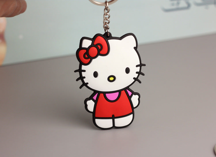 Wholesale keychain pvc soft plastic cartoon cute bag pendant MOQ≥3 JDC-KC-HMB011