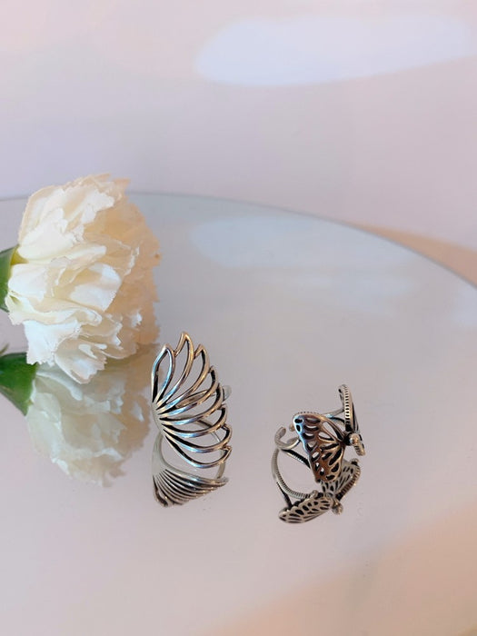 Wholesale Ring Alloy Vintage Butterfly Opening JDC-RS-SF018