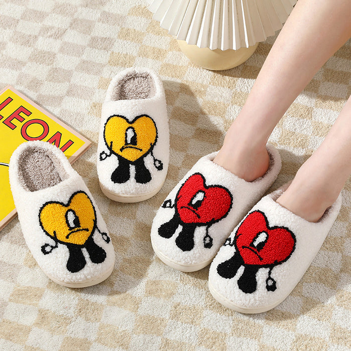Wholesale Winter Thick Sole Mr Love Cotton Slippers MOQ≥2 JDC-SP-MMD002