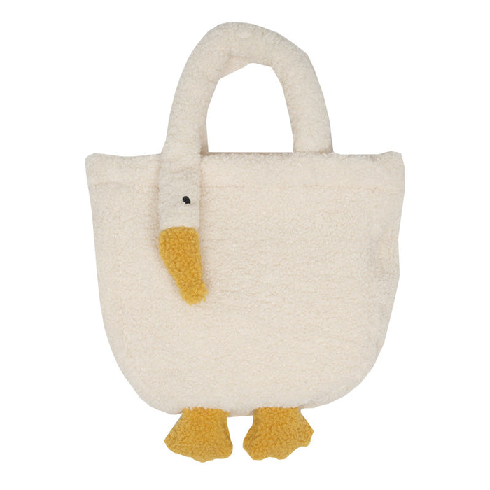 Wholesale Shoulder Bag Faux Lamb Fleece Cute Plush Goose Adjustable Messenger Bag JDC-SD-Buyu001