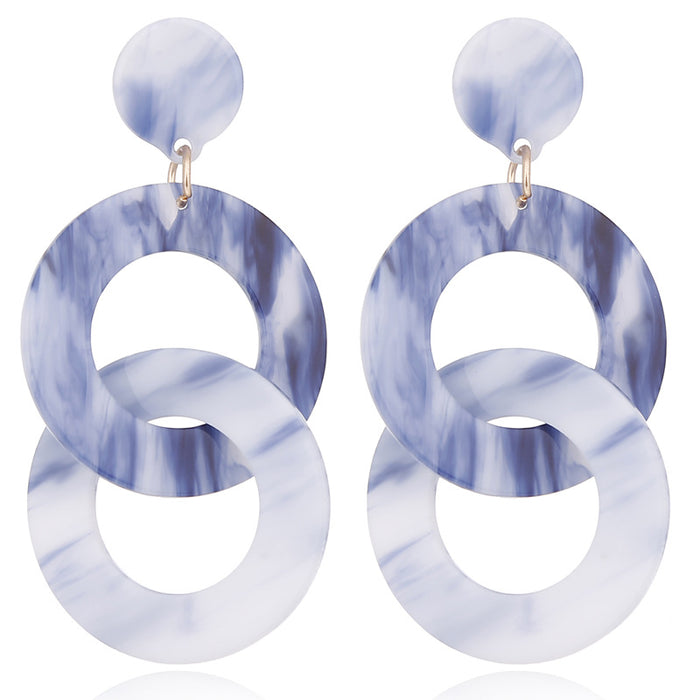 Jewelry WholesaleWholesale Resin Acrylic Hoop Chain Earrings JDC-ES-JuF001 Earrings 巨发 %variant_option1% %variant_option2% %variant_option3%  Factory Price JoyasDeChina Joyas De China