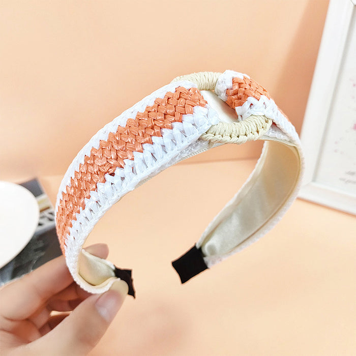 Wholesale Headband Straw Boho Style JDC-HD-ChaoX007